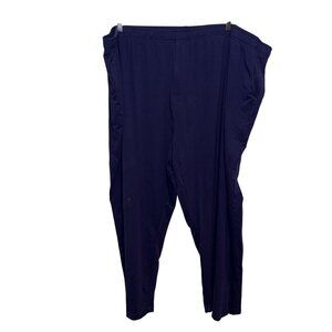 ActiveJoe Mens 5XL Navy Blue Elastic Waist Pants With Pockets